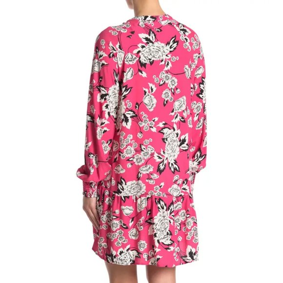 Maaji Shining Tides Floral Print Swim Cover Up Beach DRESS Size S Pink NEW - Picture 3 of 6